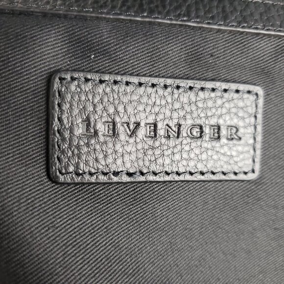 Levenger Metro Blue Canvas Leather Messenger Bag 13"x13" Shoulder Crossbody - Picture 6 of 14